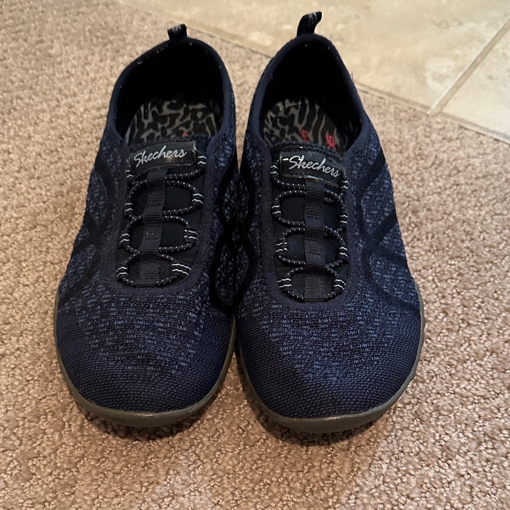 Skechers Women's Navy Slip-On Knit Walkers